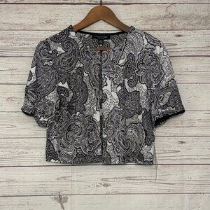 NWT Perceptions NY Black/White SS Shawl‎ Medium